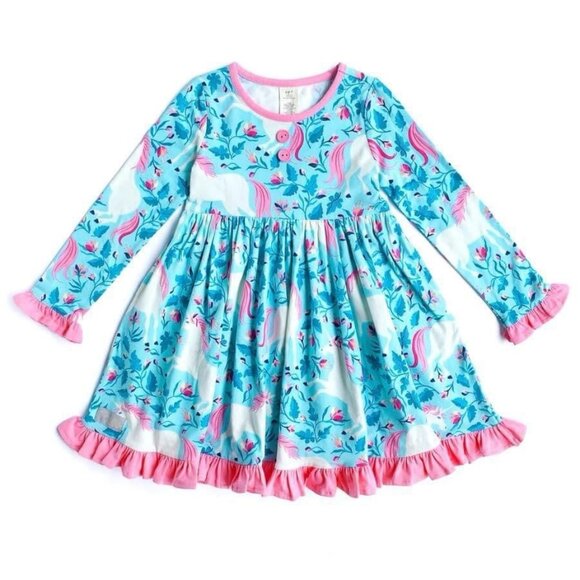Eleanor Rose Unicorns Dress - Picture 1 of 5